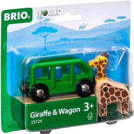 BRIO 33742 - Giraffe and Wagon 2 Pieces