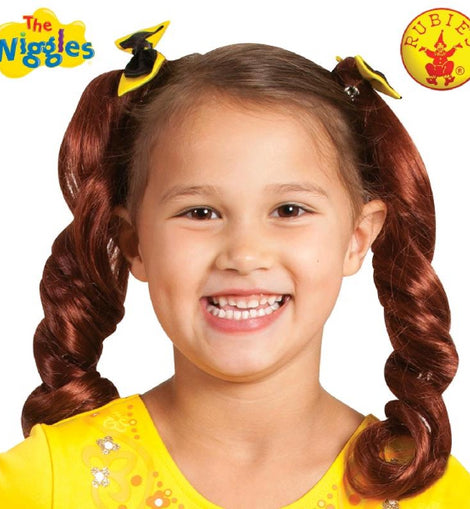 EMMA WIGGLE PIGTAILS WITH BOWS - LICENSED COSTUME - ToyRoo