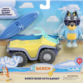 Bluey S9 Bluey Figure & Vehicle Beach Quad with Bandit Pack