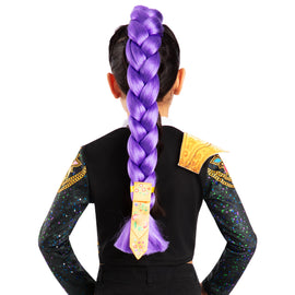 Person wearing a black outfit with gold accents and a long purple braid on a white background."Toyroo Australia offers a wide range of quality toys for children, including educational toys, creative play products, STEM learning toys, outdoor toys, and developmental toys designed to encourage learning, imagination, creativity, and fun for kids of all ages."