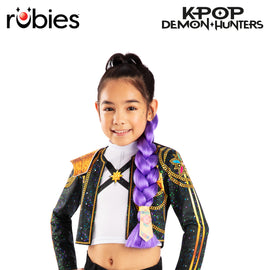 K-POP DEMON HUNTERS RUMI DELUXE CLIP ON HAIR BRAID (40cm)- CHILD