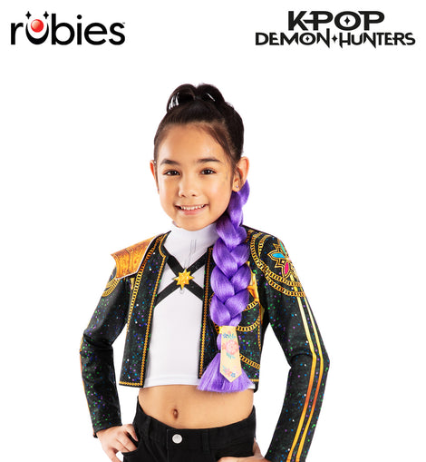 K-POP DEMON HUNTERS RUMI DELUXE CLIP ON HAIR BRAID (40cm)- CHILD