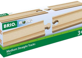 BRIO  33335 - Medium Straight Tracks 4 Pieces