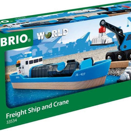 BRIO 33534 - Container & Crane Wagon 4 Pieces