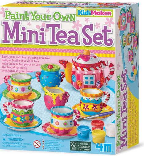 Box of 'Paint Your Own Mini Tea Set' craft kit by 4M
