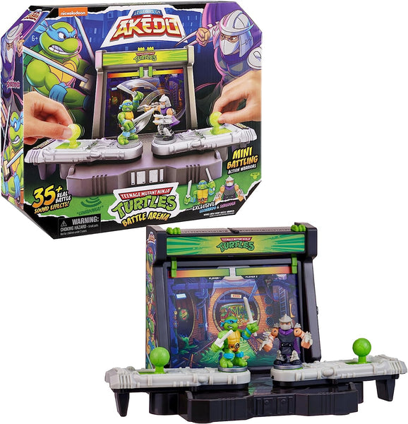 Legends of Akedo Teenage Mutant Ninja Turtles Battle Arena with Leonardo and Shredder.