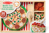 Melissa & Doug -167 Pizza Party Wooden Play Food Set With 54 Toppings