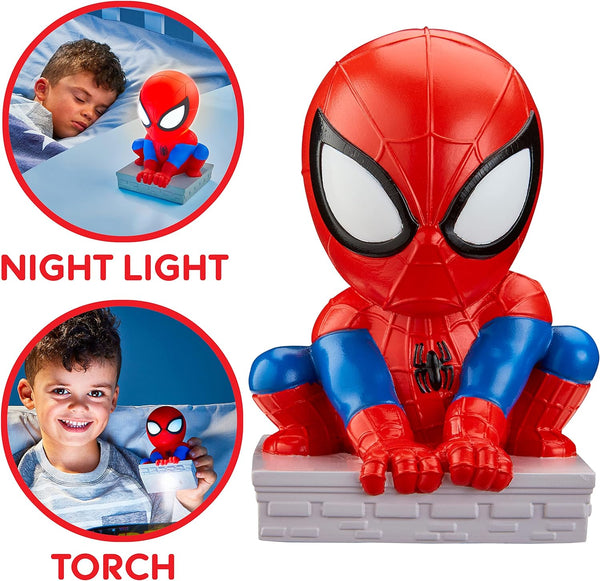 Marvel Spider-Man Kids Bedside Night Light and Torch Buddy by GoGlow