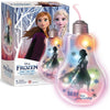Disney Frozen light bulb with packaging featuring characters and 'Brave the Journey' text.