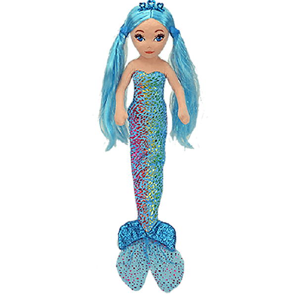 TY Beanie Boos - Ty Mermaids Sequin Foil Indigo Medium