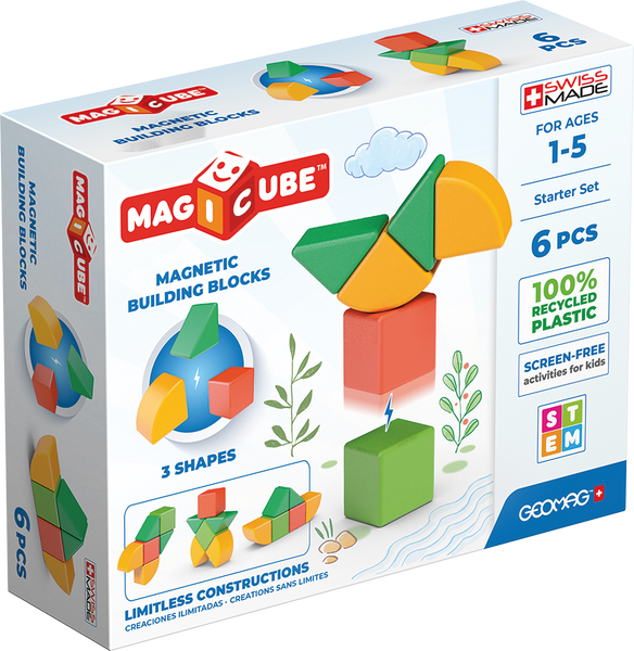Geomag Magicube 3 Shapes Recycled Starter Set 6 pcs