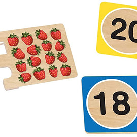 Melissa & Doug  Self-Correcting Wooden Number Puzzles with Storage Box (40 pcs)