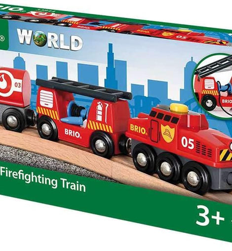 BRIO Rescue Firefighting Train, 4 Pieces Train Set - 33844