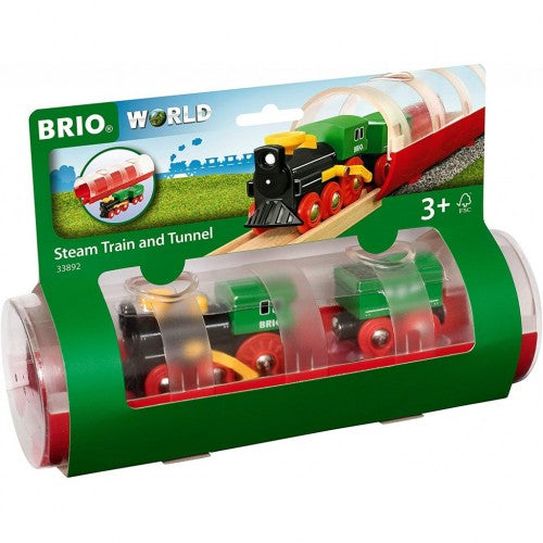 BRIO 33892 Tunnel & Steam Train, 3 Piece