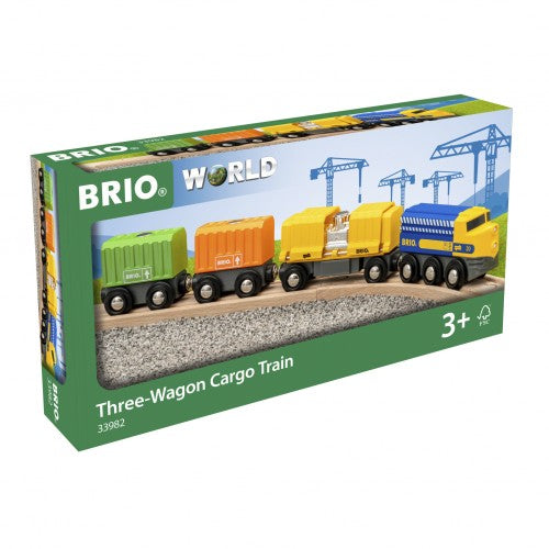 BRIO 33982 Three-Wagon Cargo Train