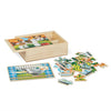 Melissa & Doug  Pets 4-in-1 Wooden Jigsaw Puzzles in a Storage Box (48 pcs)