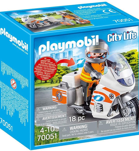 Playmobil - Paramedic Motorcycle - 70051
