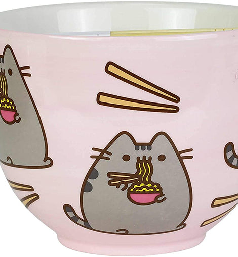Pusheen by Our Name is Mud Ramen Bowl and Chopsticks Set 4