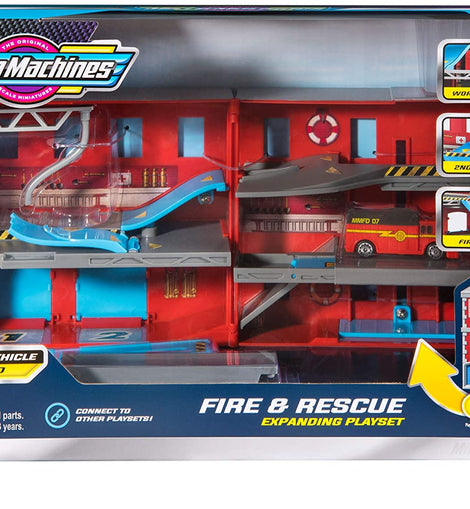 Micro Machines Core Playset, Fire and Rescue (Expandable and Connectable)