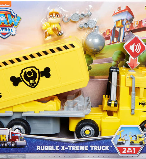 PAW Patrol, Rubble 2 in 1 Transforming X-Treme Truck with Excavator