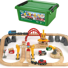 Brio 33097 Cargo Railway Deluxe Set, 54 Pieces Train Set