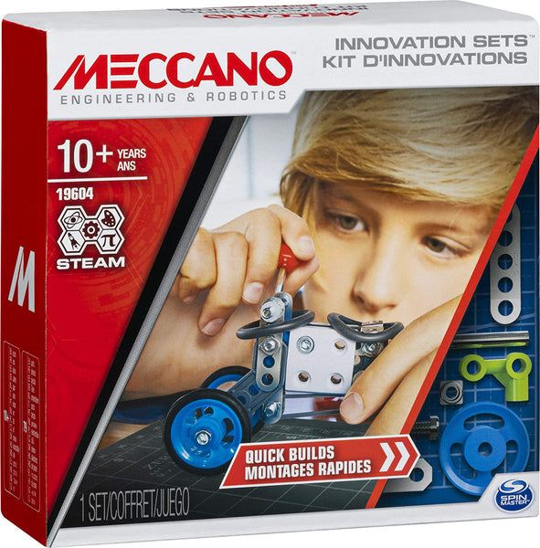 Meccano 19604 - Quick Builds, S.T.E.A.M. Building Kit with Real Tools, for Ages 8 and Up