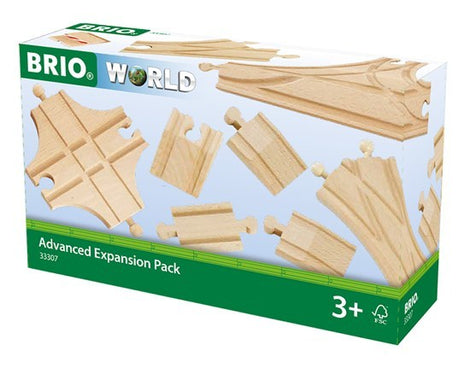 BRIO 33307 Advanced Expansion Pack, 11 Pieces Train track Set,